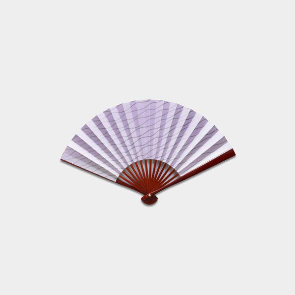 [Hand Fan] Tateyu Momochi Purple Tame-Nuri | Fankindo Fukatsu Hand Fan | เอโดะพับพัดลม