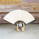 [HAND FAN] WOMEN'S SUMINAGASHI KURONURI | UNKINDO FUKATSU | EDO FOLDING FANS