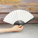 [HAND FAN] WOMEN'S SUMINAGASHI KURONURI | UNKINDO FUKATSU | EDO FOLDING FANS
