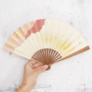 [HAND FAN] UNKINDO FUKATSU WOMEN'S HAKU PINK HONSUSU-TAKE | EDO FOLDING FANS