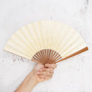 [HAND FAN] UNKINDO FUKATSU WOMEN'S HAKU PINK-GREEN HONSUSU-TAKE | EDO FOLDING FANS