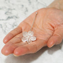 [HAIR STICK] KANZASHI SAKURA (CHERRY BLOSSAM A) | CHECOS | SILVER WIRE WORK