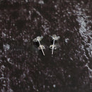 [刺耳的耳環]櫻花| Checos |銀色工作