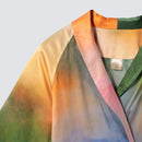 [ROOMWEAR] WATERCOLOR SILK GOWN MISTY LAKE | SEWING