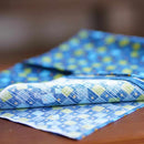 [Furoshiki] Square Blue | การพิมพ์มือ