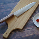 [KITCHEN (CHEF) KNIFE] HIGH CARBON STAINLESS STEEL INTERCUTTING POLISHED DAMASCUS BEEF SWORD 210MM OAK OCTAGONAL PATTERN-KAKISHIBU FINISH- | SAKAI FORGED BLADES|YAMAWAKI CUTLERY