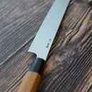 [KITCHEN (CHEF) KNIFE] SATO UMA MITSUHIRO YOSHIHIRO SHIRAJI STEEL WATER-GRILLED HONYAKI TIP MARU OCTOPUS KNIFE 330MM MIRROR SURFACE WAVE FLOATING 1ST PLACE OCTAGONAL PATTERN | SAKAI FORGED BLADES|YAMAWAKI CUTLERY