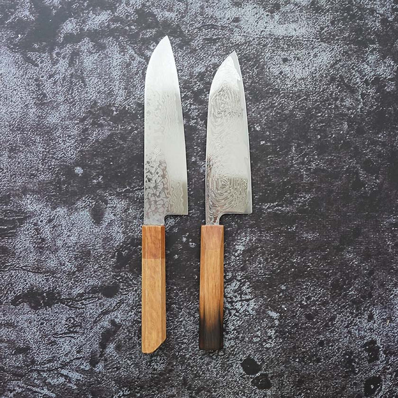 [廚房（廚師）刀] Mov Suminaghi Santoku刀165mm橡木手柄 -  kakishibu- | Yoshihiro | Sakai偽造的刀片