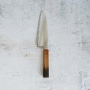 [廚房（廚師）刀] MOV Suminagashi Santoku刀165mm橡木手柄-Kakishibu飾面 -  | sakai鍛造刀片|吉希羅