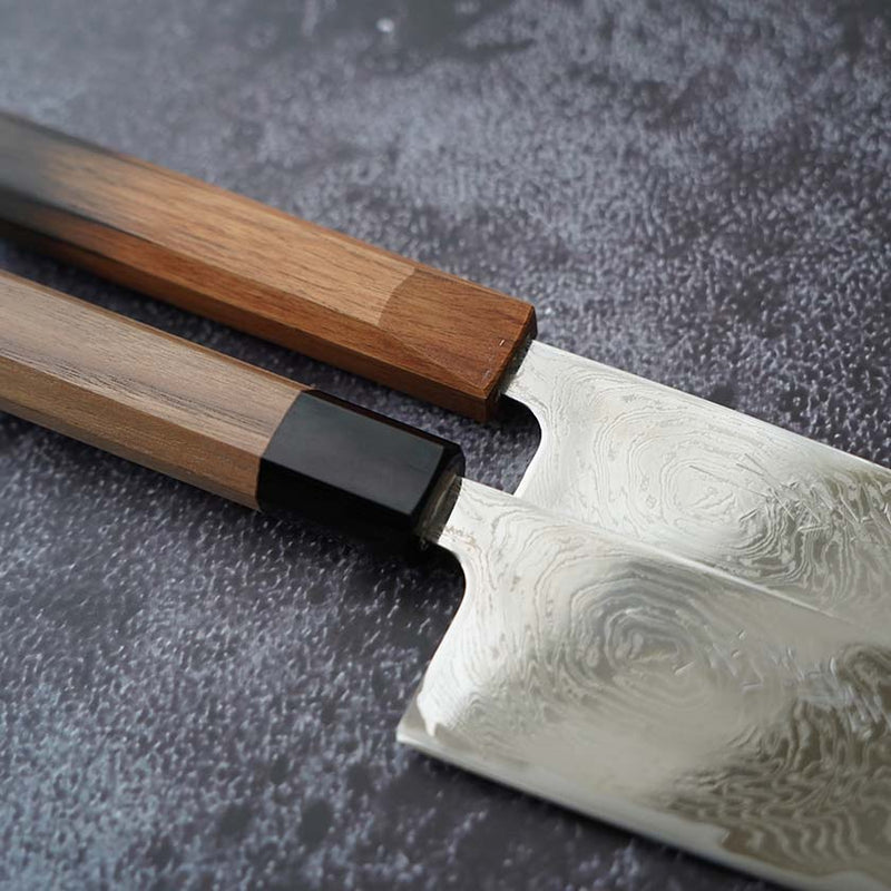 [Kitchen (Chef) มีด] MOV SUMINAGASHI SANTOKU มีด 165 มม. ด้ามวอลนัท | Sakai Forged Blades | Yoshihiro