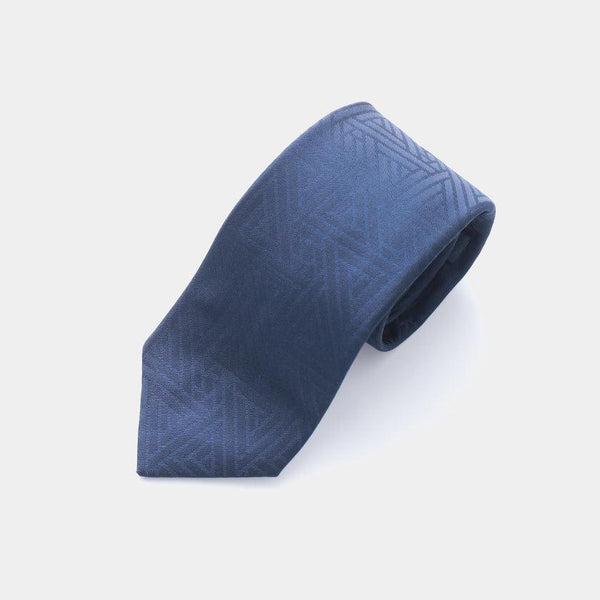 [Tie] Sairo-Asanoha Blue B | Hakata Textiles | Okano