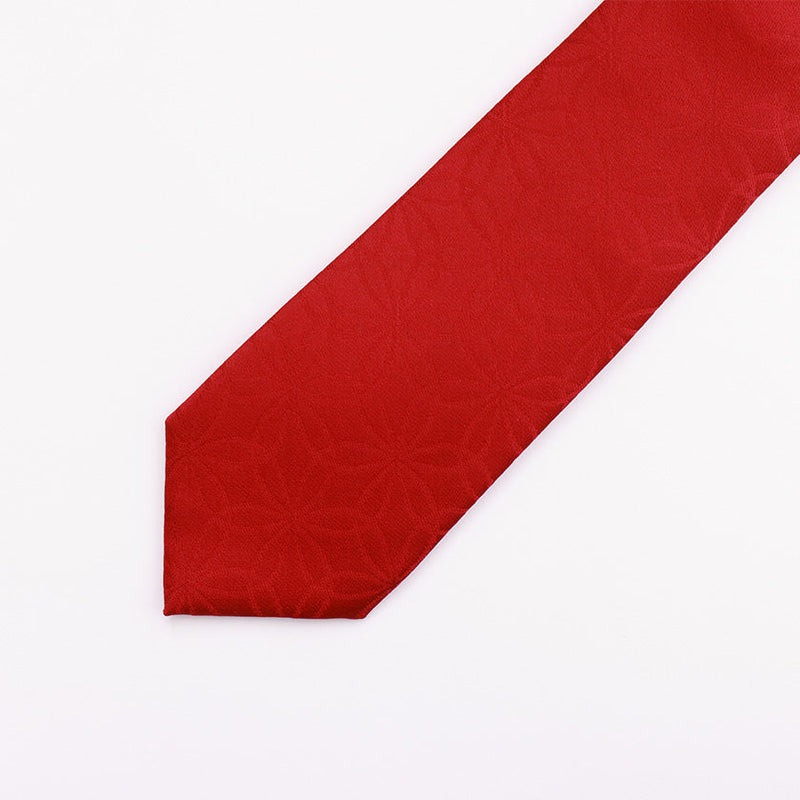 [TIE] WACHIGAI-ASANOHA RED D | Hakata Textiles | 오카노