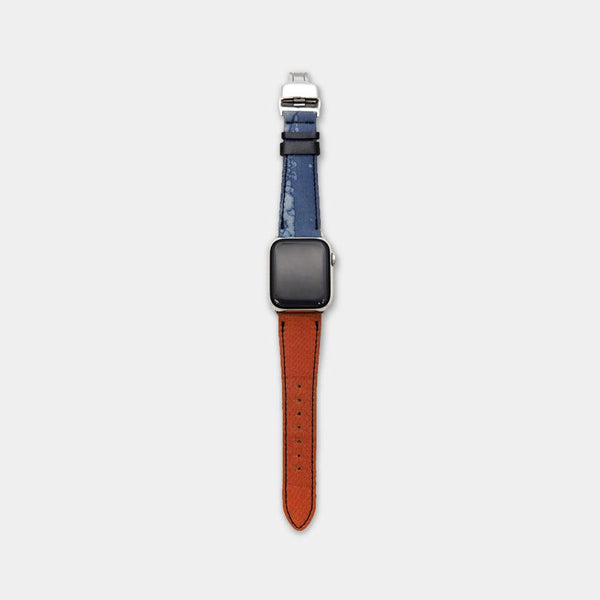 [Apple Watch Band] Apple Watch 41 (40,38) mm (상단 및 하단 세트)를위한 카멜레온 밴드 3 | 교토 유젠 염색