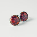 [ACCESSORY] ROUND EARRINGS 15mm SUKE (6 COLORS) | OWARI CLOISONNE