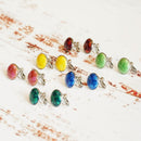 [ACCESSORY] ROUND EARRINGS 15mm SUKE (6 COLORS) | OWARI CLOISONNE