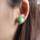 [ACCESSORY] ROUND EARRINGS 15mm SUKE (6 COLORS) | OWARI CLOISONNE