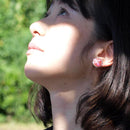 [ACCESSORY] ROUND EARRINGS 15mm SUKE (6 COLORS) | OWARI CLOISONNE