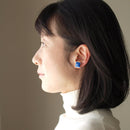 [ACCESSORY] SQUARE EARRINGS SUKE (6 COLORS) | OWARI CLOISONNE