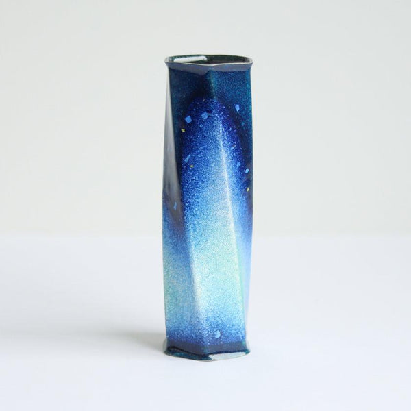 [花瓶]六邊形（海軍藍）| Owari Cloisonne