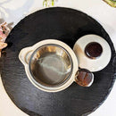 [JAPANESE TEA CUP] WIDE-MOUTHED POT POWDERED (WITH AMI) | MARUMO KATO POTTERY | MINO WARES