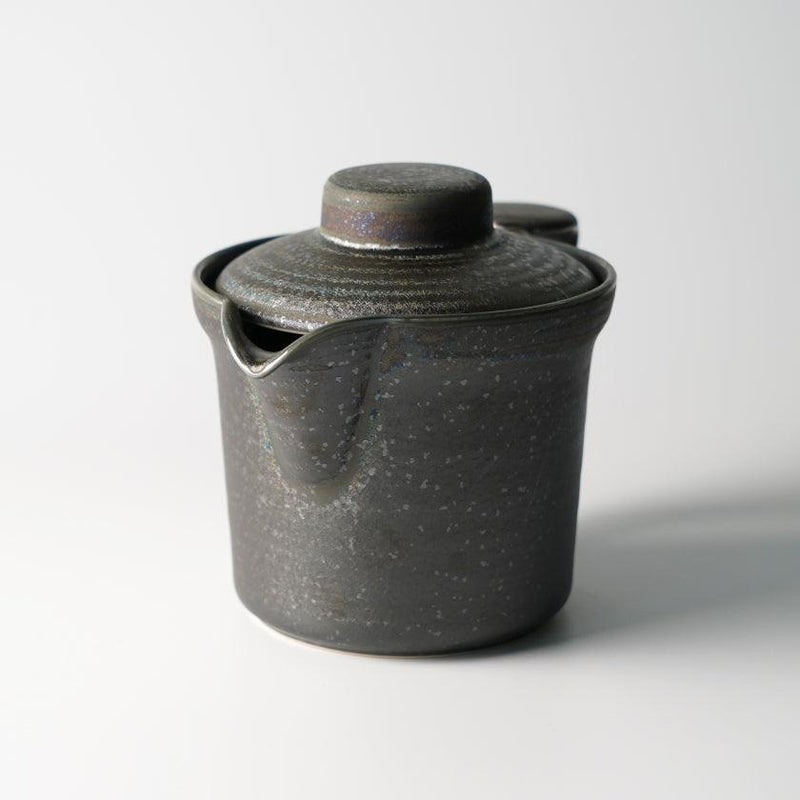 [日本茶杯]廣口鍋黑銀（與阿米）|米諾·瓦雷斯