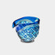 [ขวดสาเก] Katakuchi ที่ปกคลุมสองครั้ง (Green-Lapis Lazuli) ในกล่อง Paulownia | Satuma Vidro | Satsuma Cut Glass