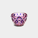 [SAKE CUP] DOUBLE-COVERED MINI OCHOKO (GOLD RED-LAPIS LAZULI) IN A PAULOWNIA BOX | SATUMA VIDRO | SATSUMA CUT GLASS