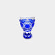 [SAKE CUP] HORSE CUP (LAPIS LAZULI) IN A PAULOWNIA BOX | SATUMA VIDRO | SATSUMA CUT GLASS