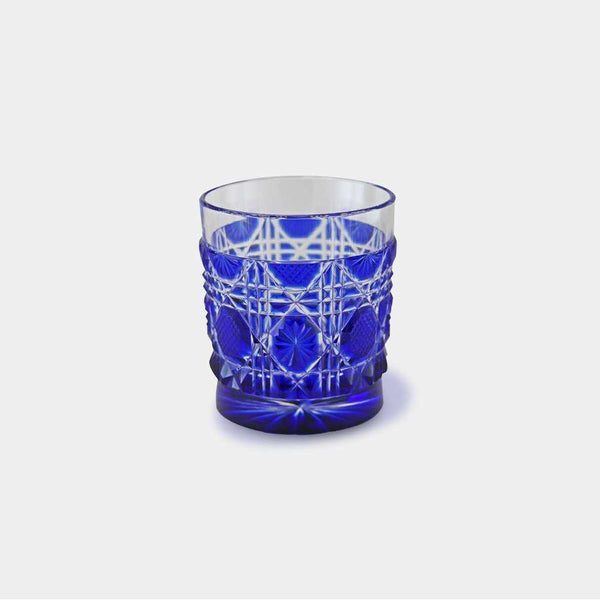 [แก้ว] แก้วเก่า (Lapis Lazuli) ในกล่อง Paulownia | แก้วตัด Satsuma
