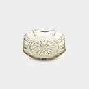 [LARGE PLATE (PLATTER)] OLD-FASHIONED SQUARE PLATE IN PAULOWNIA BOX | SATUMA VIDRO | SATSUMA CUT GLASS