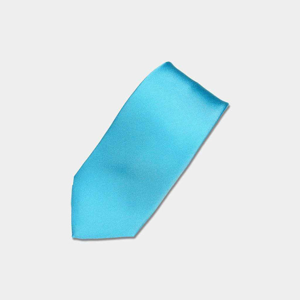 [Tie] Tie Aqua Blue Miyavi 33 Momme Silk Satin | สิ่งทอ Gunnai