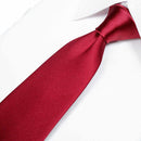 [TIE] DARK RED MIYAVI 33 MOMME SILK SATIN | GUNNAI TEXTILES| FUJI SAKURA