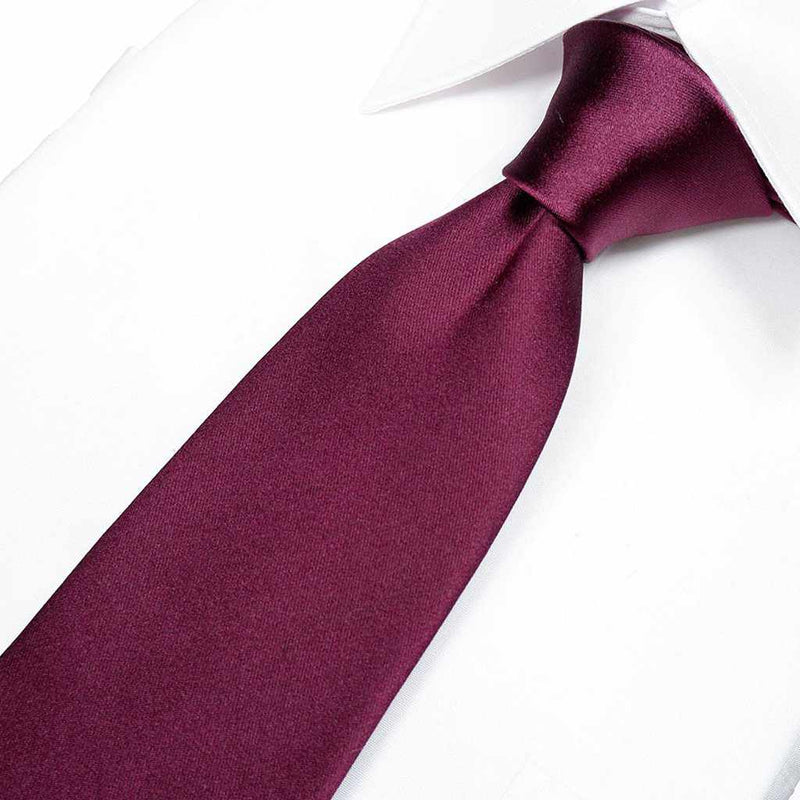 [領帶]領帶酒紅宮維 33 媽媽絲綢缎子|岡奈紡織