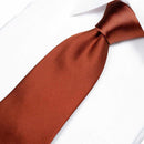 [TIE] TERRACOTTA MIYAVI 33 MOMME SILK SATIN | GUNNAI TEXTILES| FUJI SAKURA