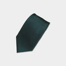 [Tie] Dark Green Miyavi 33 Momme Silk Satin | สิ่งทอ gunnai | ฟูจิซากุระ