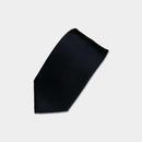 [領帶]黑色Miyavi 33 Momme絲綢緞面| Gunnai紡織品|富士櫻花