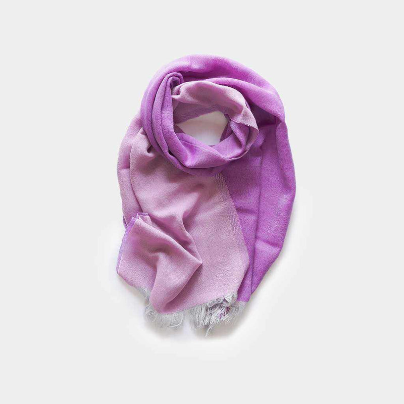 [Scarf] แผงลอย Kasane Red Mauve (สีชมพู×สีม่วง) | สิ่งทอ gunnai | ฟูจิซากุระ