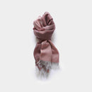 [SCARF] STALL KASANE RUSSET COLOR (PALE PINK × RUSSET BROWN) | GUNNAI TEXTILES| FUJI SAKURA
