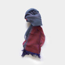 [SCARF] แผงขายองุ่น Kasane (Burgundy × Indigo Navy) | สิ่งทอ gunnai | ฟูจิซากุระ