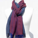 [SCARF] แผงขายองุ่น Kasane (Burgundy × Indigo Navy) | สิ่งทอ gunnai | ฟูจิซากุระ