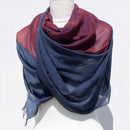 [SCARF] แผงขายองุ่น Kasane (Burgundy × Indigo Navy) | สิ่งทอ gunnai | ฟูจิซากุระ