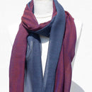 [SCARF] แผงขายองุ่น Kasane (Burgundy × Indigo Navy) | สิ่งทอ gunnai | ฟูจิซากุระ