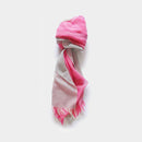[SCARF] STALL KASANE YUKINOSHITA (SILVER × GRAYISH PINK) | GUNNAI TEXTILES| FUJI SAKURA