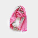 [SCARF] STALL KASANE YUKINOSHITA (SILVER × GRAYISH PINK) | GUNNAI TEXTILES| FUJI SAKURA
