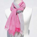 [SCARF] STALL KASANE YUKINOSHITA (SILVER × GRAYISH PINK) | GUNNAI TEXTILES| FUJI SAKURA