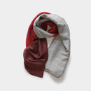 [SCARF] STALL YASURAGI ERIMAKI (RED × SAND BEIGE × WINE × BROWN) | GUNNAI TEXTILES| FUJI SAKURA