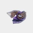 [SCARF] STALL YASURAGI ERIMAKI (GRAY × BROWN × NAVY × PURPLE) | GUNNAI TEXTILES| FUJI SAKURA