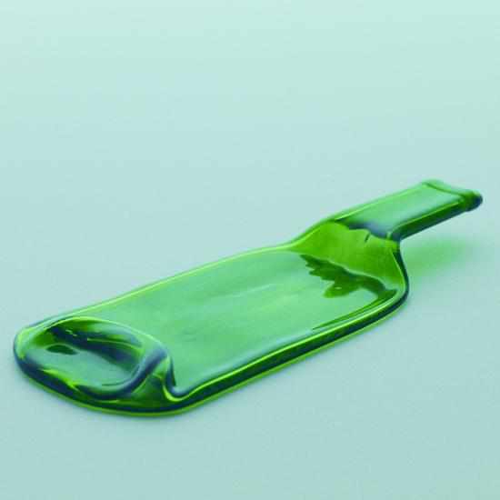 [대형 플레이트 (Platter)] 기본적인 트레 (Tray) L 그린 (Funew Tray) Green | Edo컷 유리 (Edo Cut Glass)