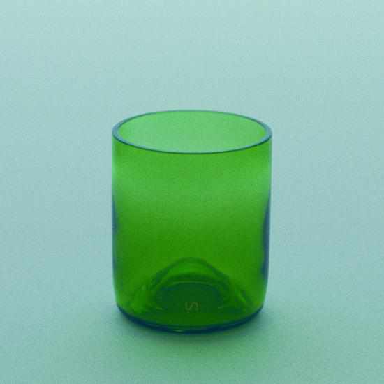 [GLASS] FUNEW CUP L GREEN | EDO CUT GLASS