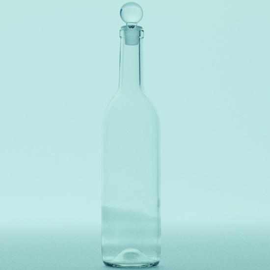 【江戶切子】木本硝子  FUNEW 玻璃瓶附蓋 L 透明